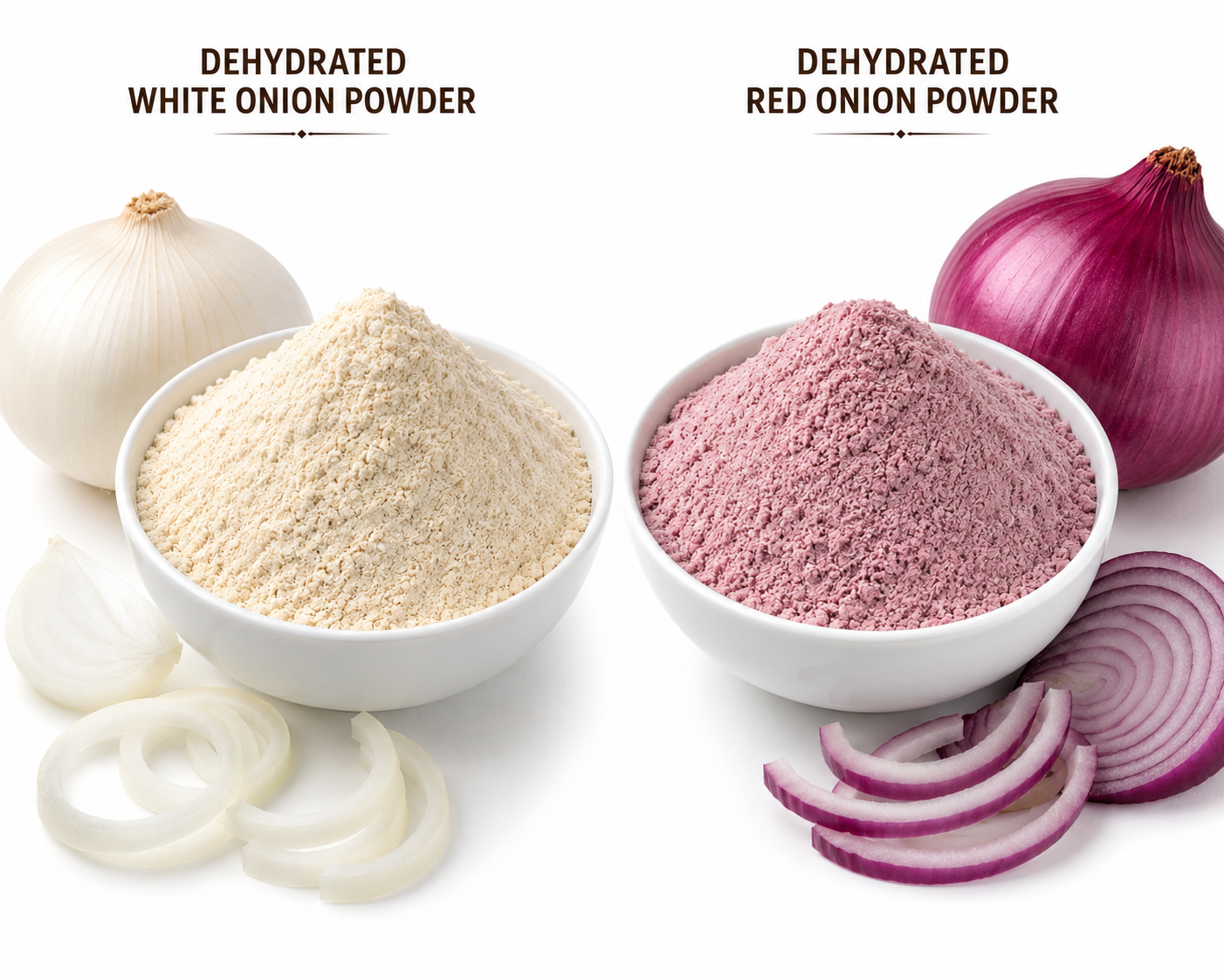 Red and white onion powder export product